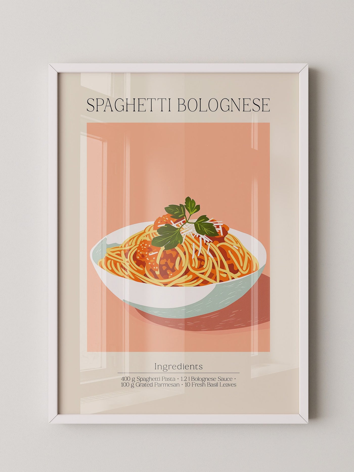 Spaghetti Bolognese Pastellfarben