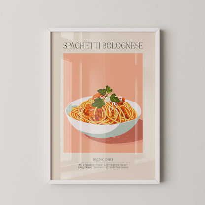 Spaghetti Bolognese Pastellfarben