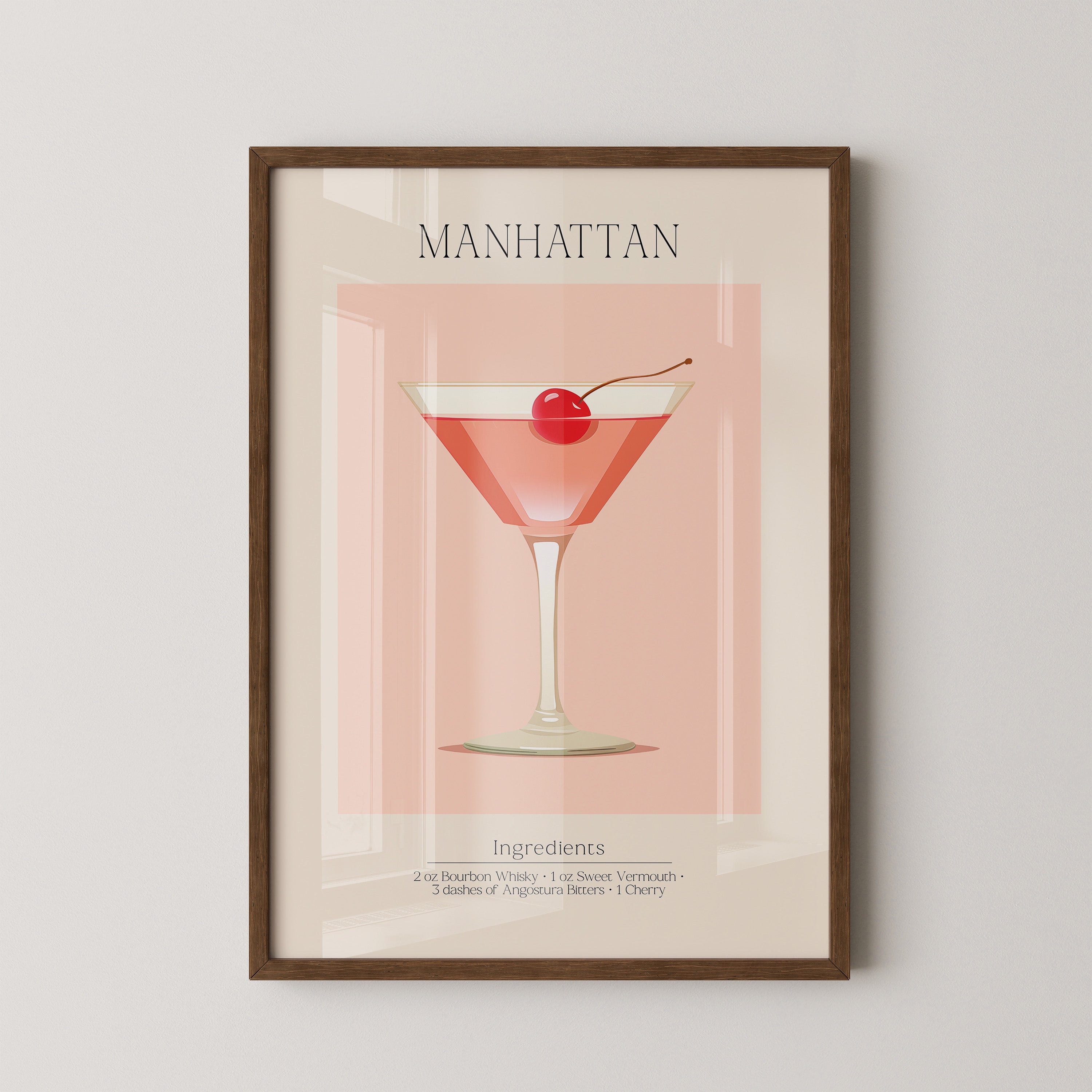 Cocktailglas Kirsche Illustration