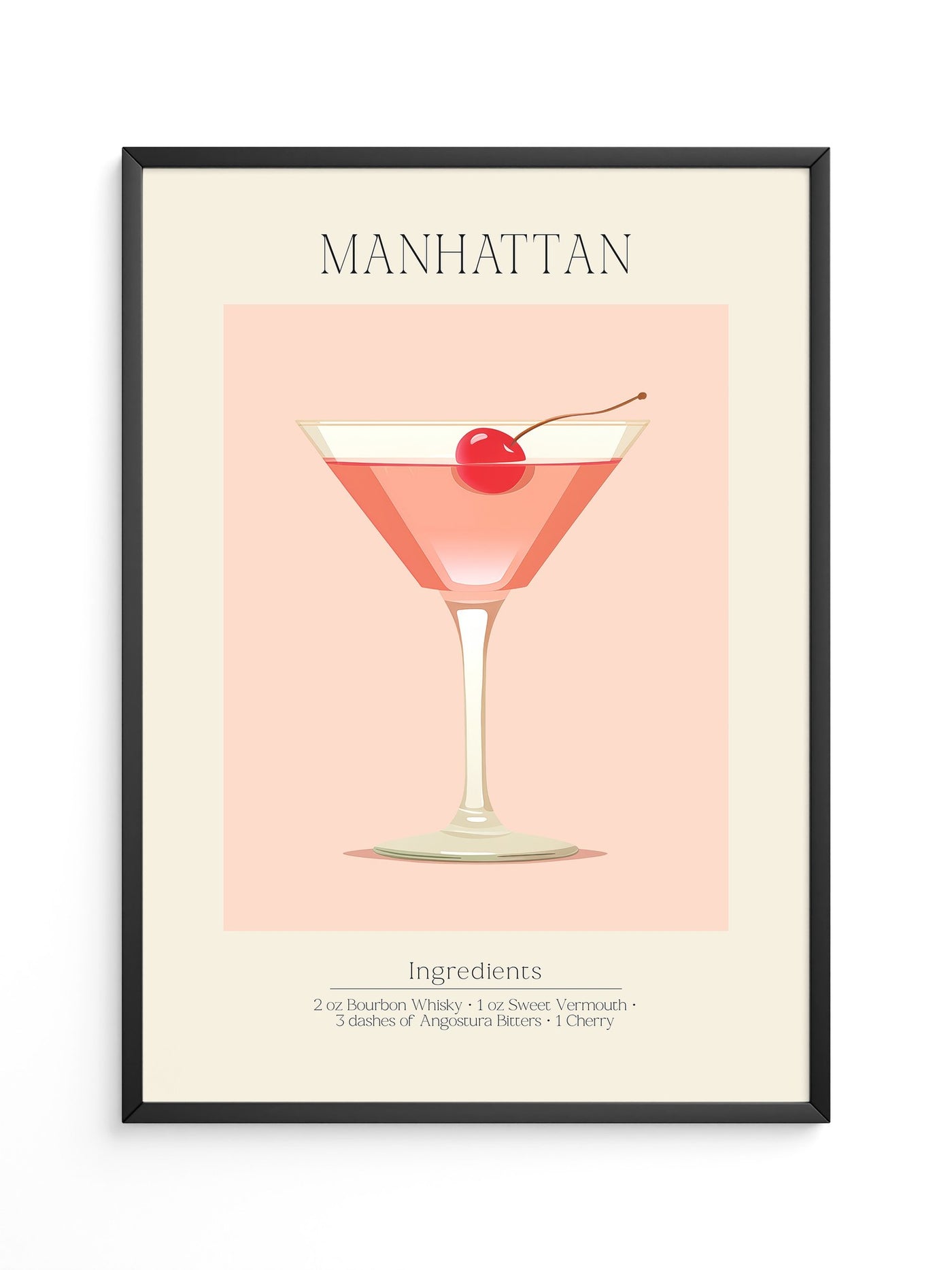 Cocktailglas Kirsche Illustration