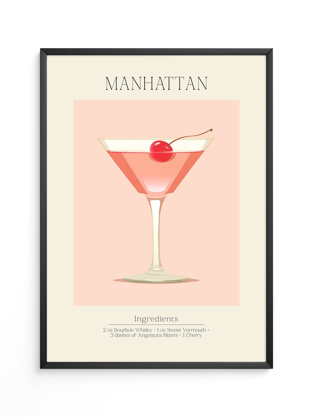 Cocktailglas Kirsche Illustration