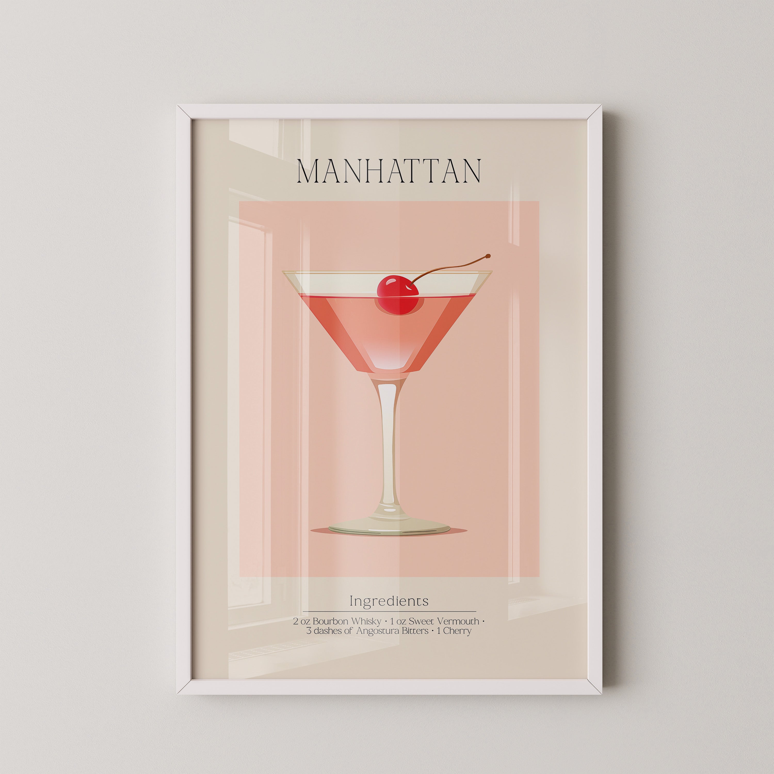 Cocktailglas Kirsche Illustration