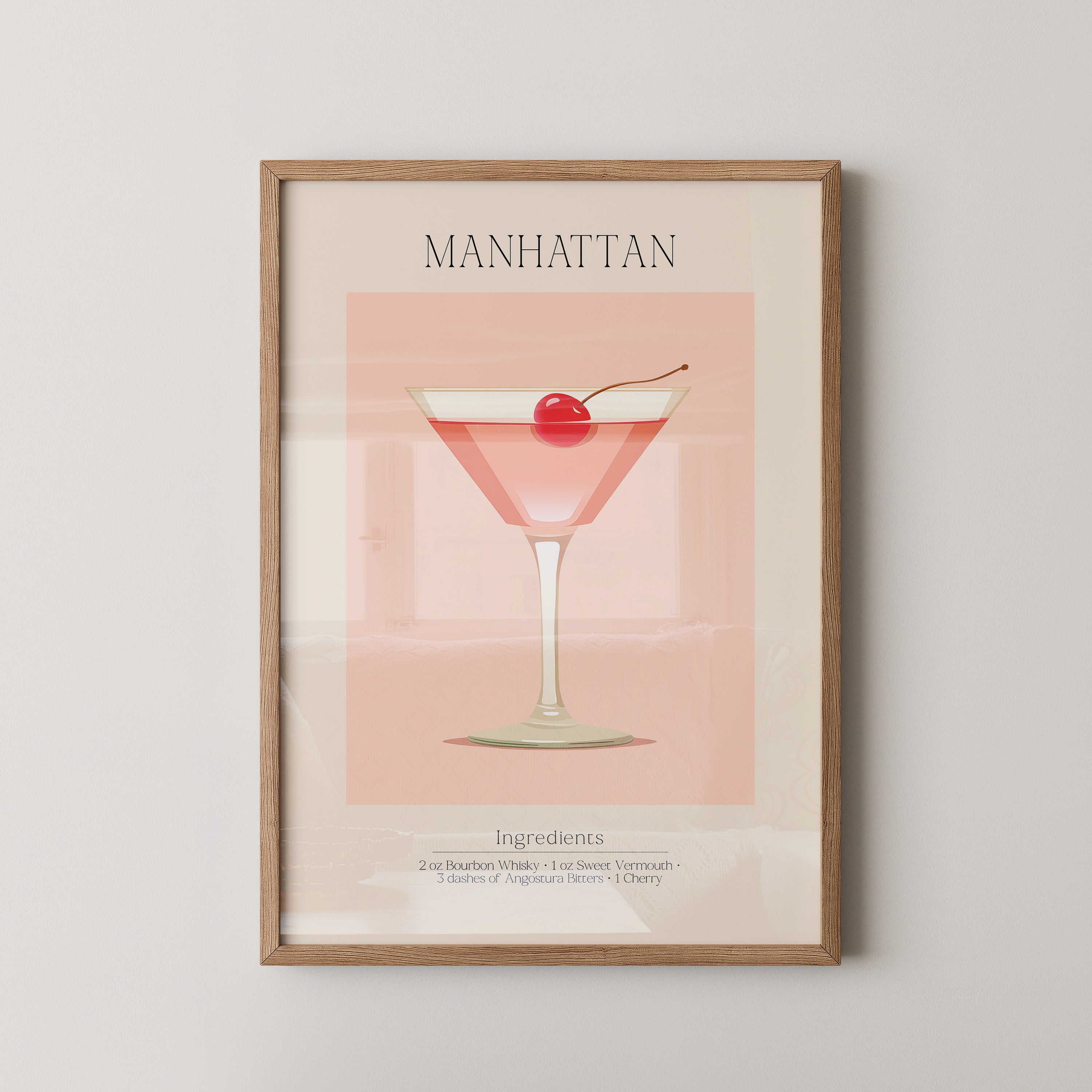 Cocktailglas Kirsche Illustration