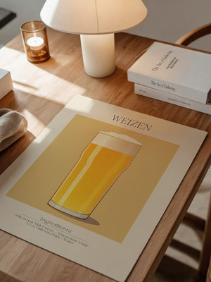 Weizenglas Illustration minimalistisch