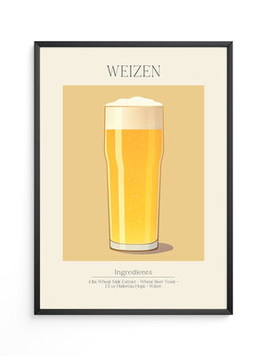 Weizenglas Illustration minimalistisch
