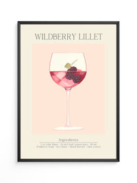 Weinglas Beeren minimalistisch