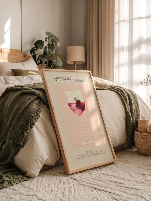 Weinglas Beeren minimalistisch