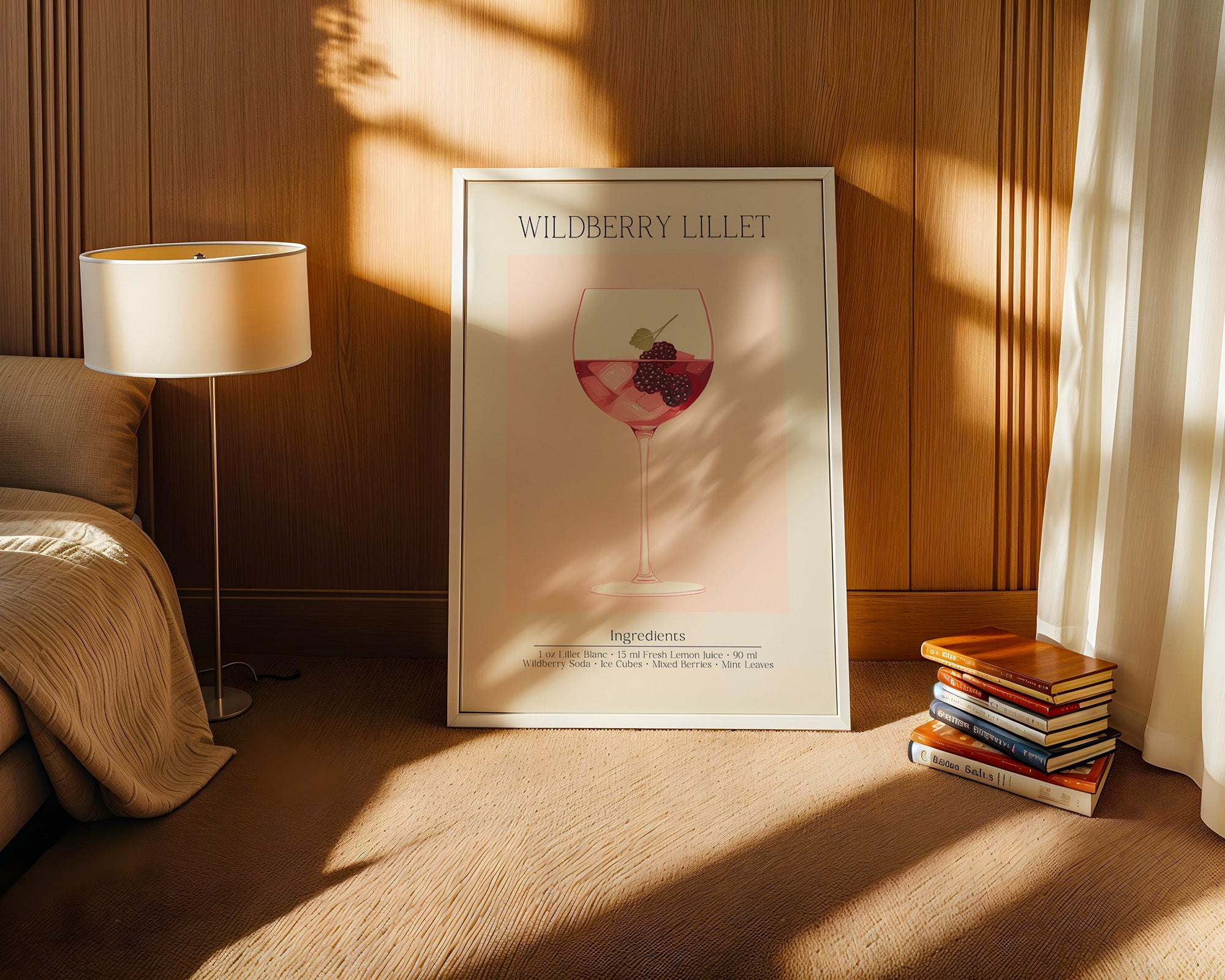 Weinglas Beeren minimalistisch