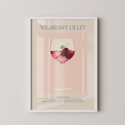 Weinglas Beeren minimalistisch