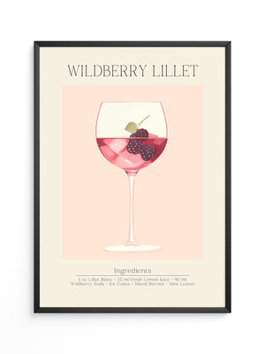 Weinglas Beeren minimalistisch