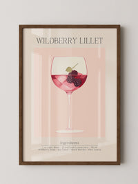 Weinglas Beeren minimalistisch