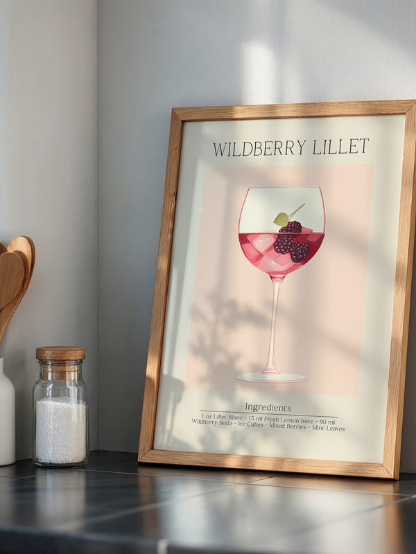 Weinglas Beeren minimalistisch