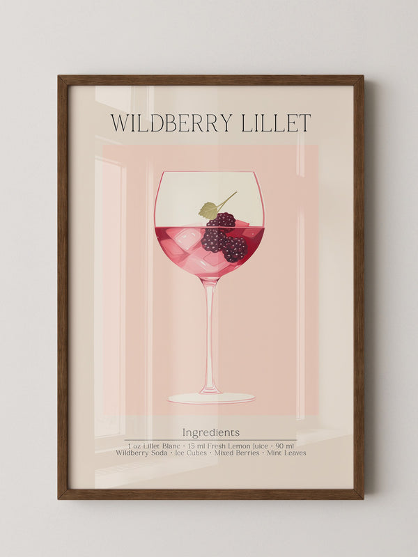 Weinglas Beeren minimalistisch
