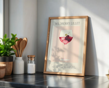 Weinglas Beeren minimalistisch