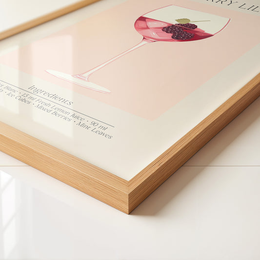 Weinglas Beeren minimalistisch