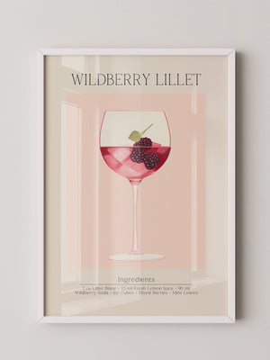 Weinglas Beeren minimalistisch
