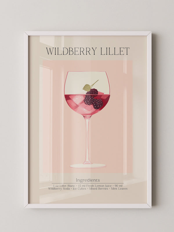 Weinglas Beeren minimalistisch