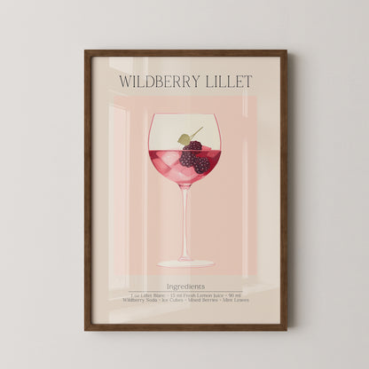 Weinglas Beeren minimalistisch