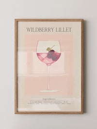 Weinglas Beeren minimalistisch