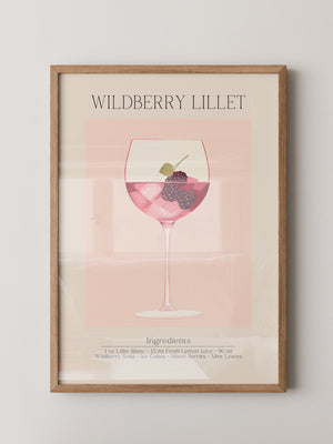 Weinglas Beeren minimalistisch