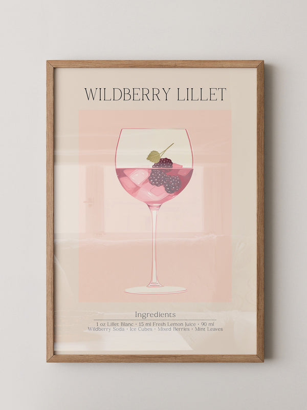 Weinglas Beeren minimalistisch