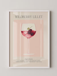 Weinglas Beeren minimalistisch