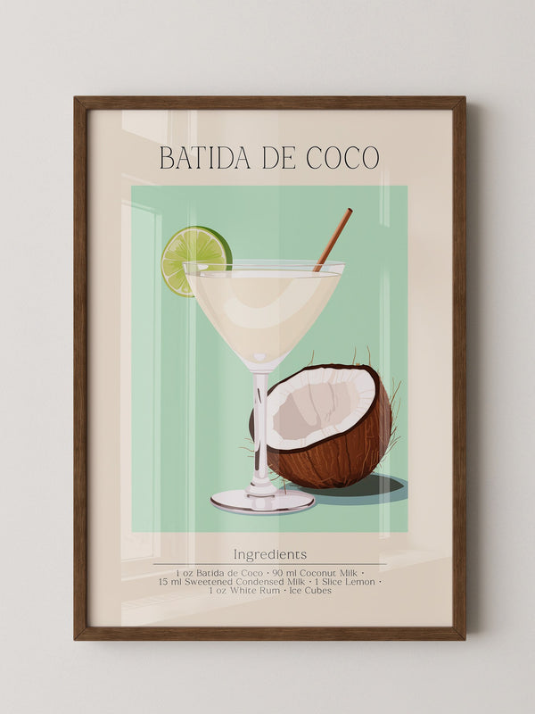 Batida de Coco Glas Illustration