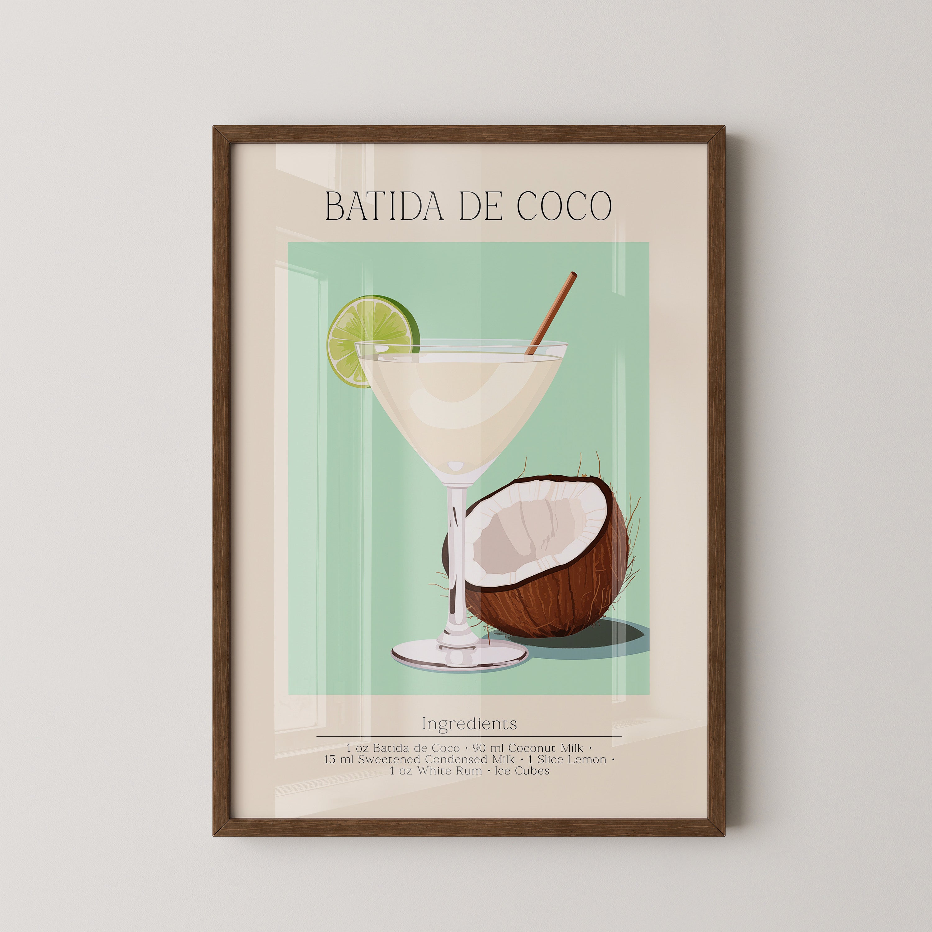 Batida de Coco Glas Illustration