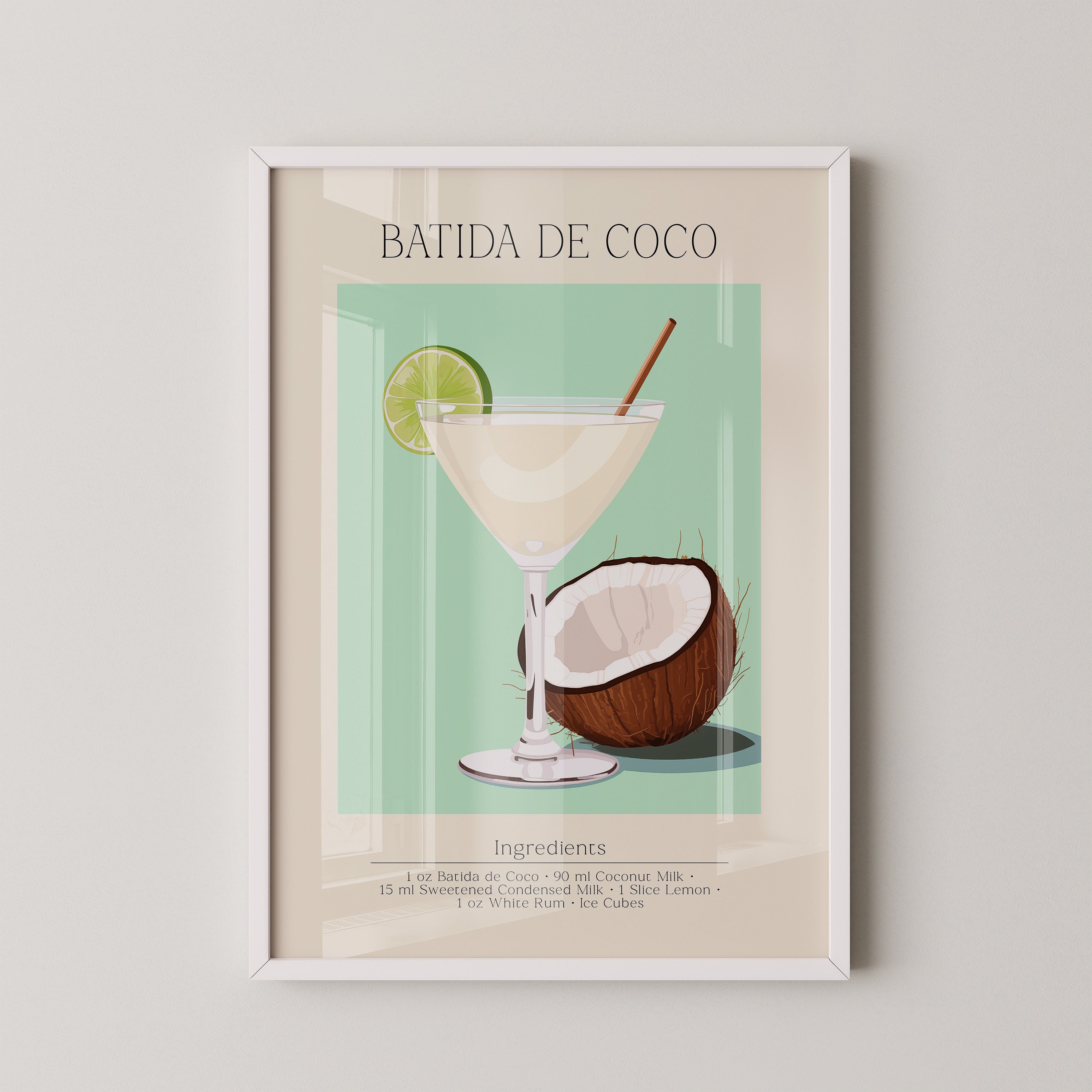 Batida de Coco Glas Illustration