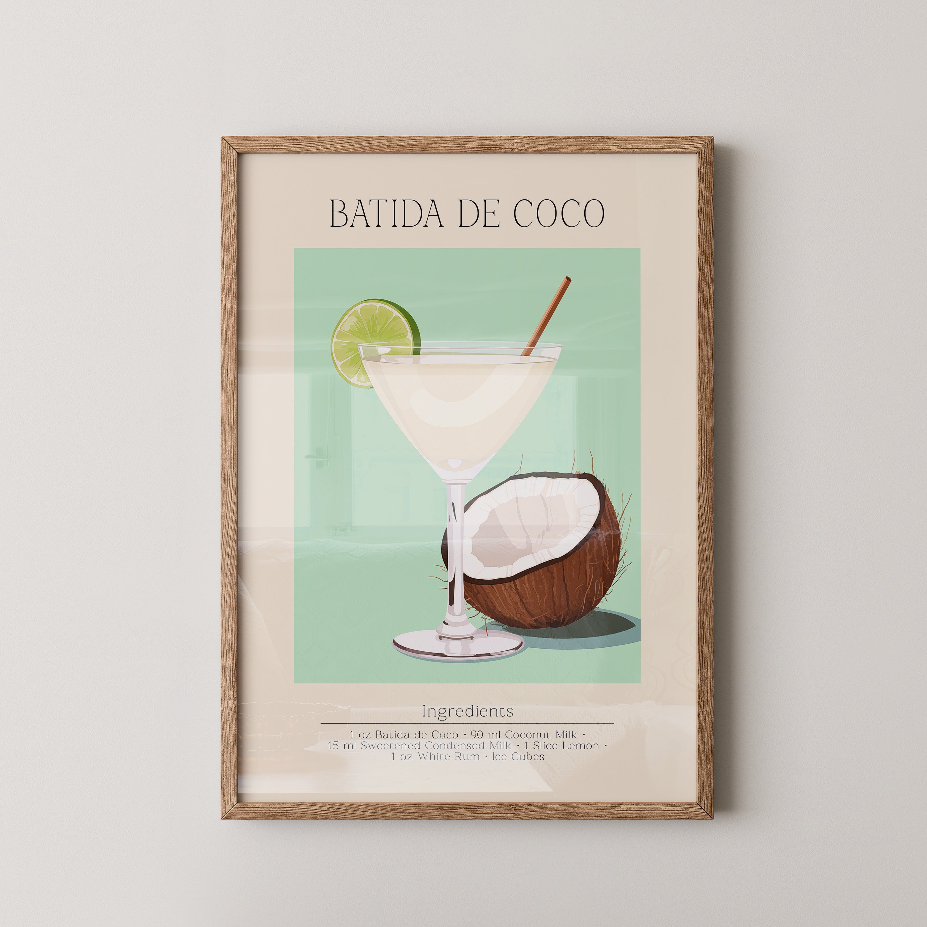Batida de Coco Glas Illustration