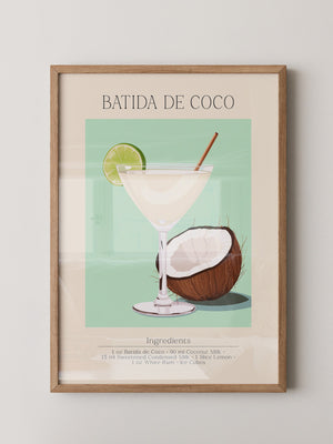 Batida de Coco Glas Illustration