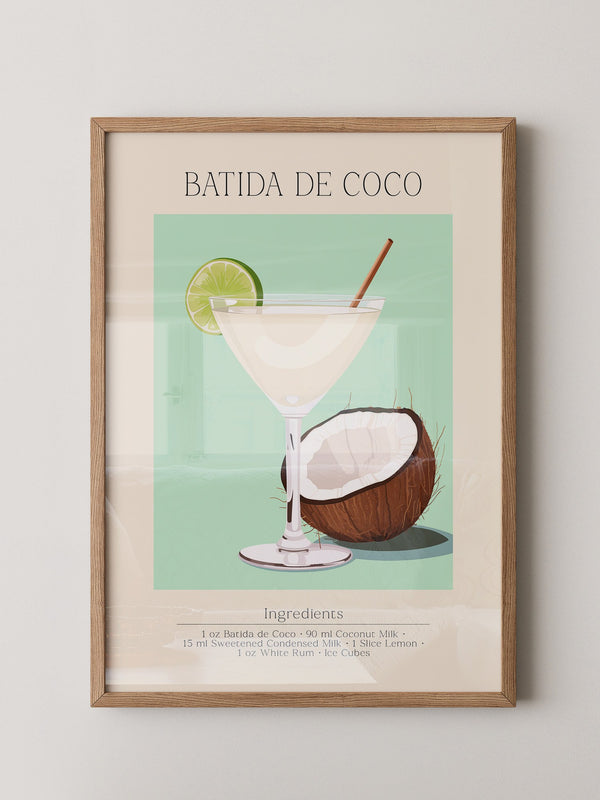 Batida de Coco Glas Illustration