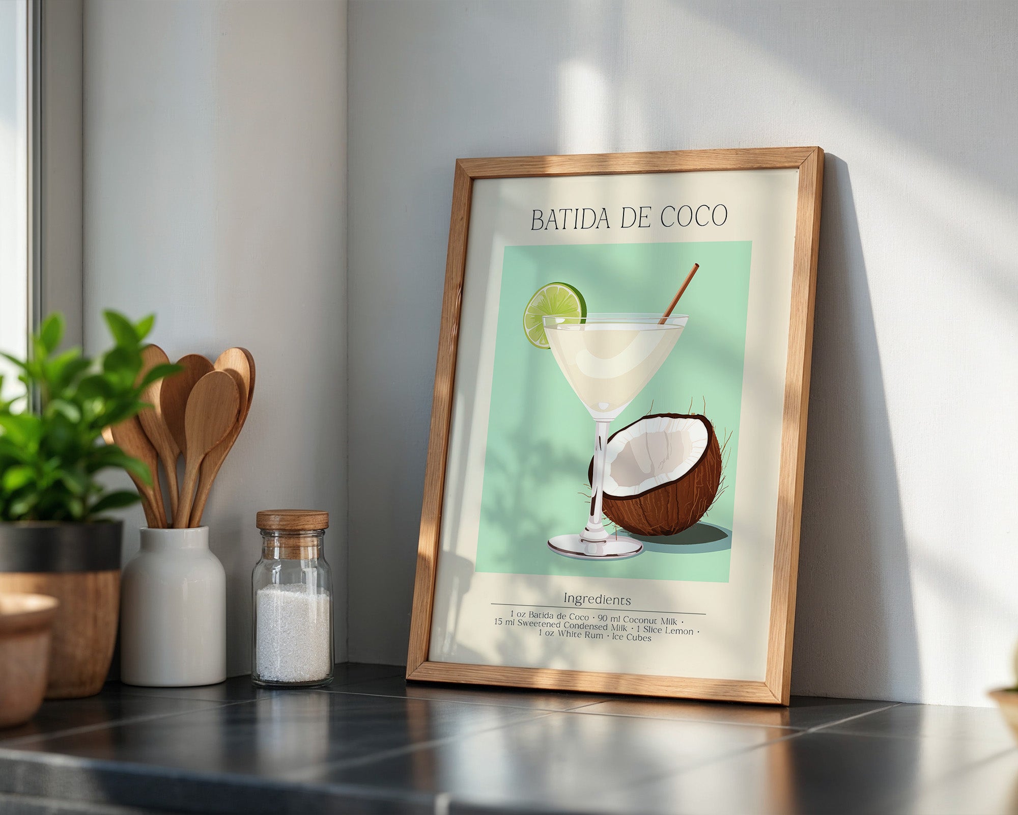 Batida de Coco Glas Illustration