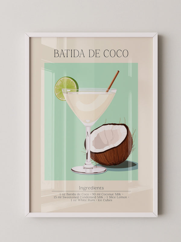 Batida de Coco Glas Illustration