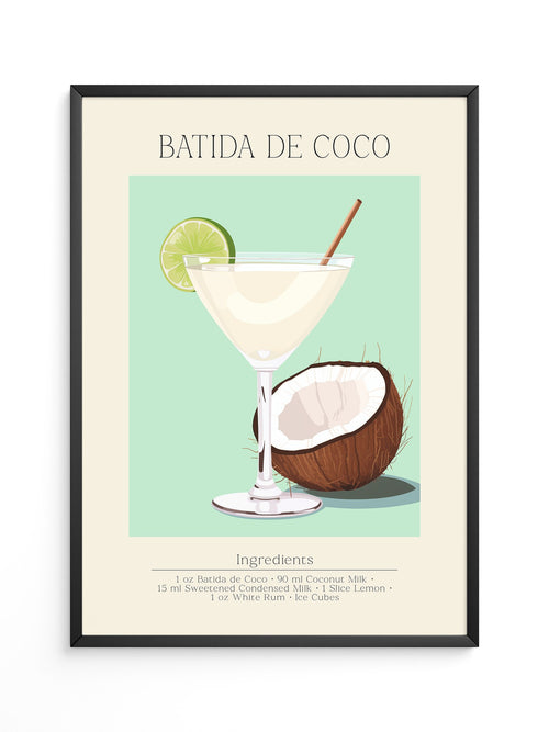Batida de Coco Glas Illustration