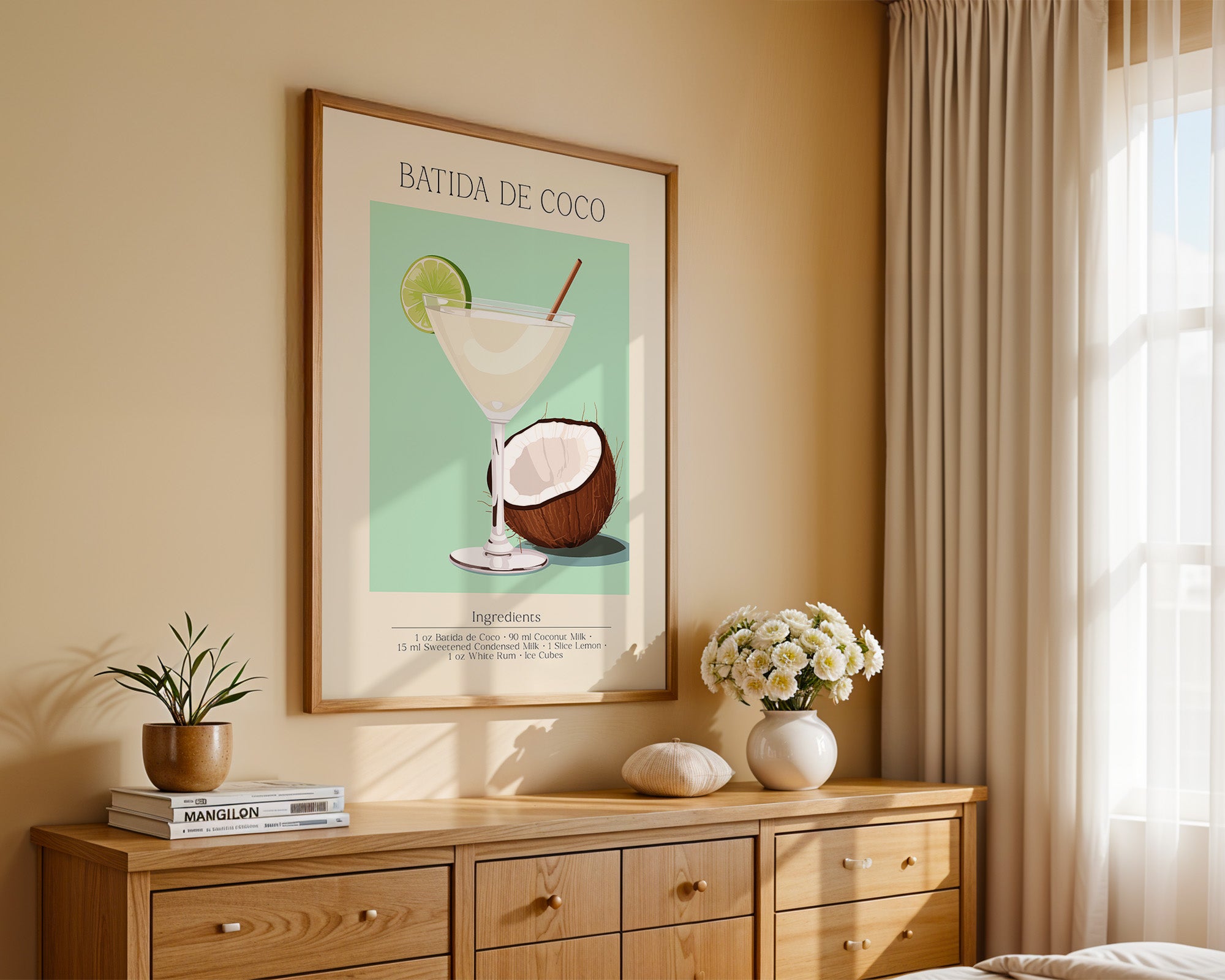 Batida de Coco Glas Illustration