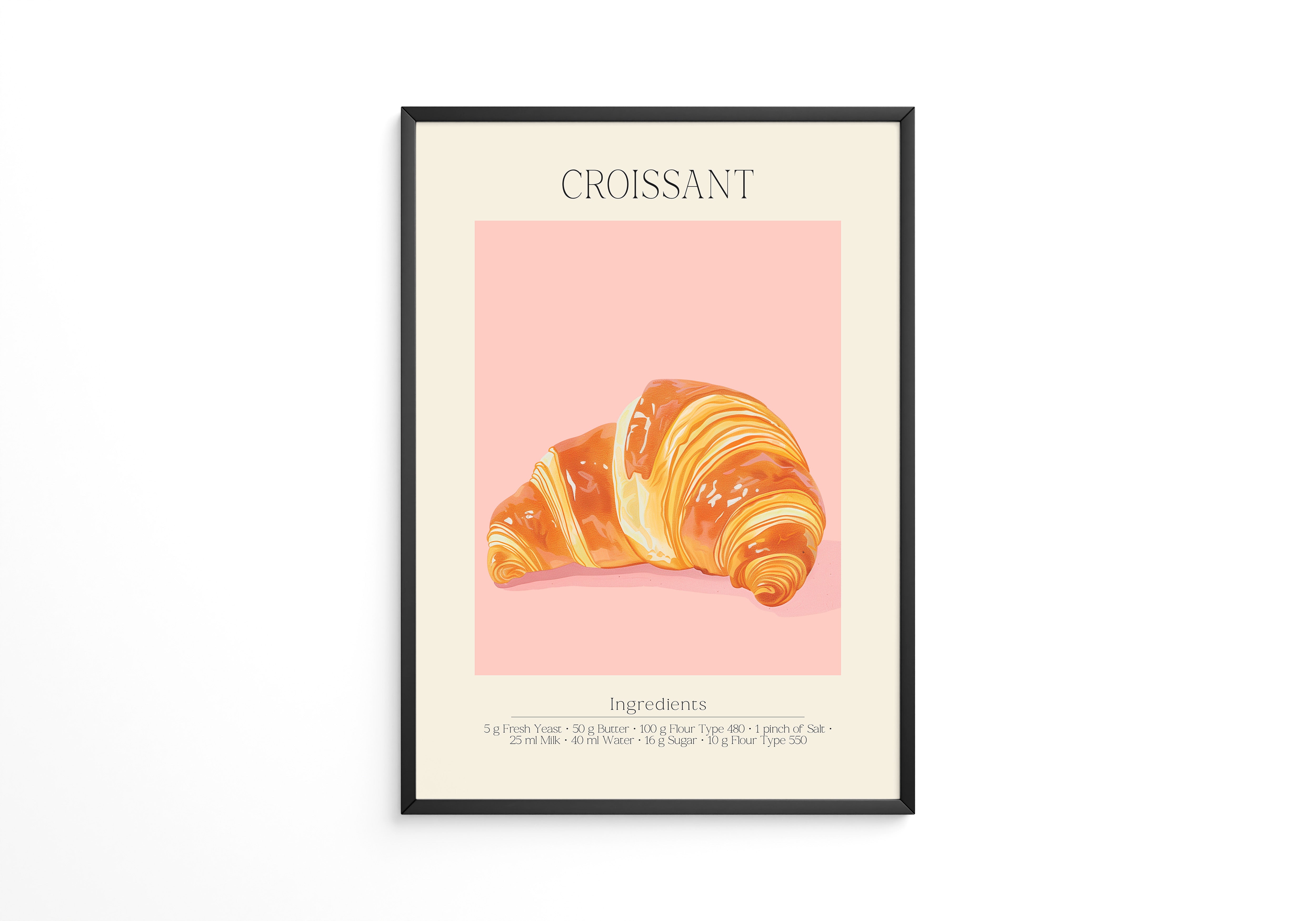 Croissant Pastell Retro