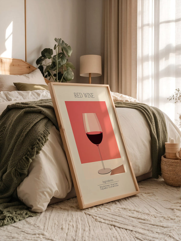 Weinglas Rot Minimalistisch