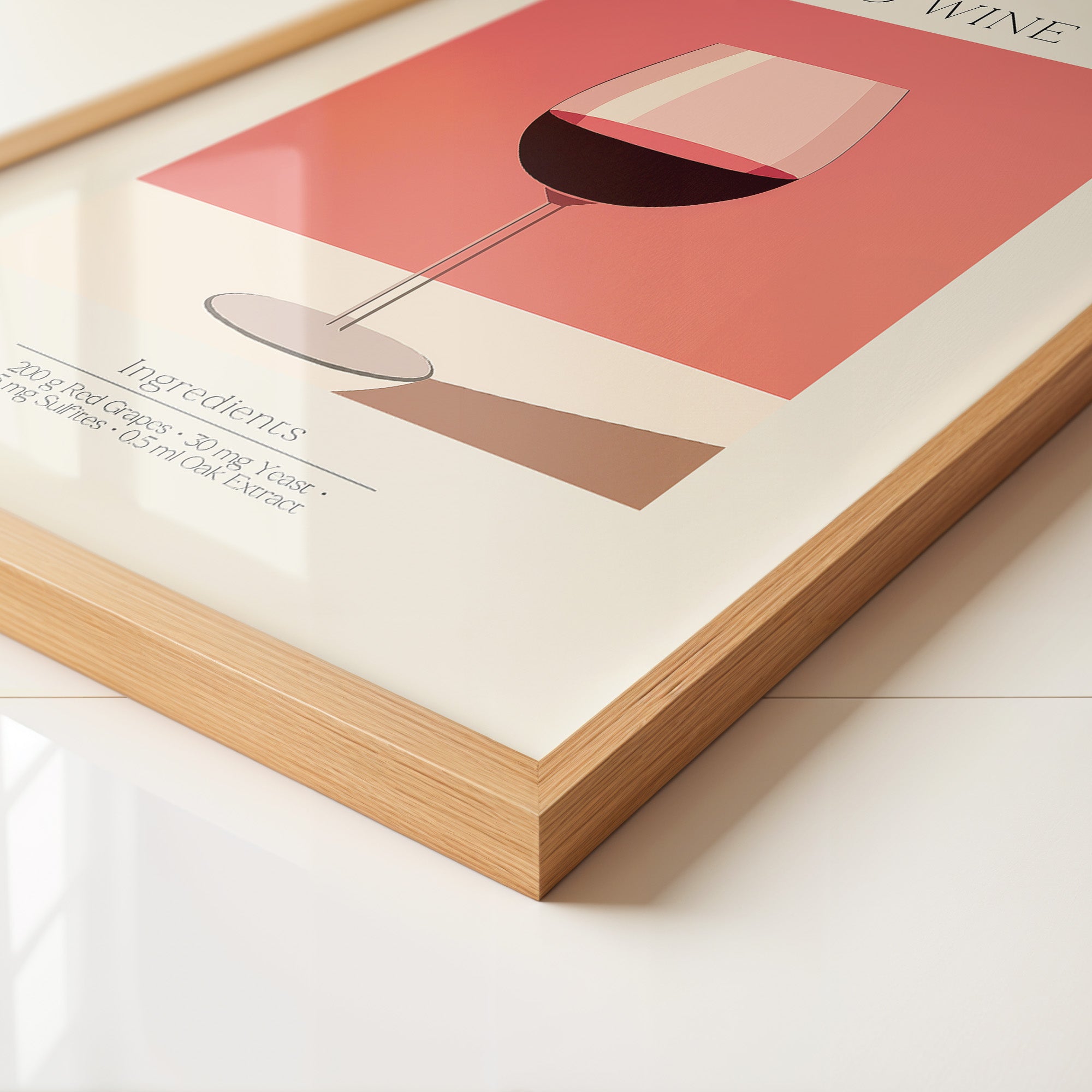 Weinglas Rot Minimalistisch