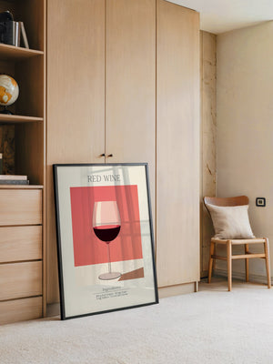 Weinglas Rot Minimalistisch