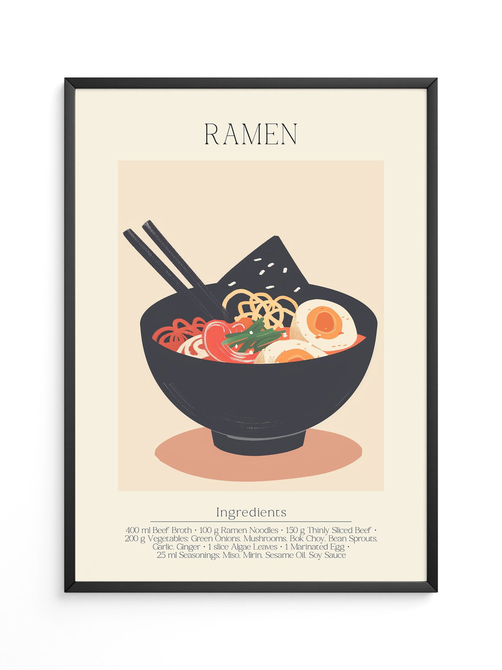 Ramen Schüssel Illustration Retro
