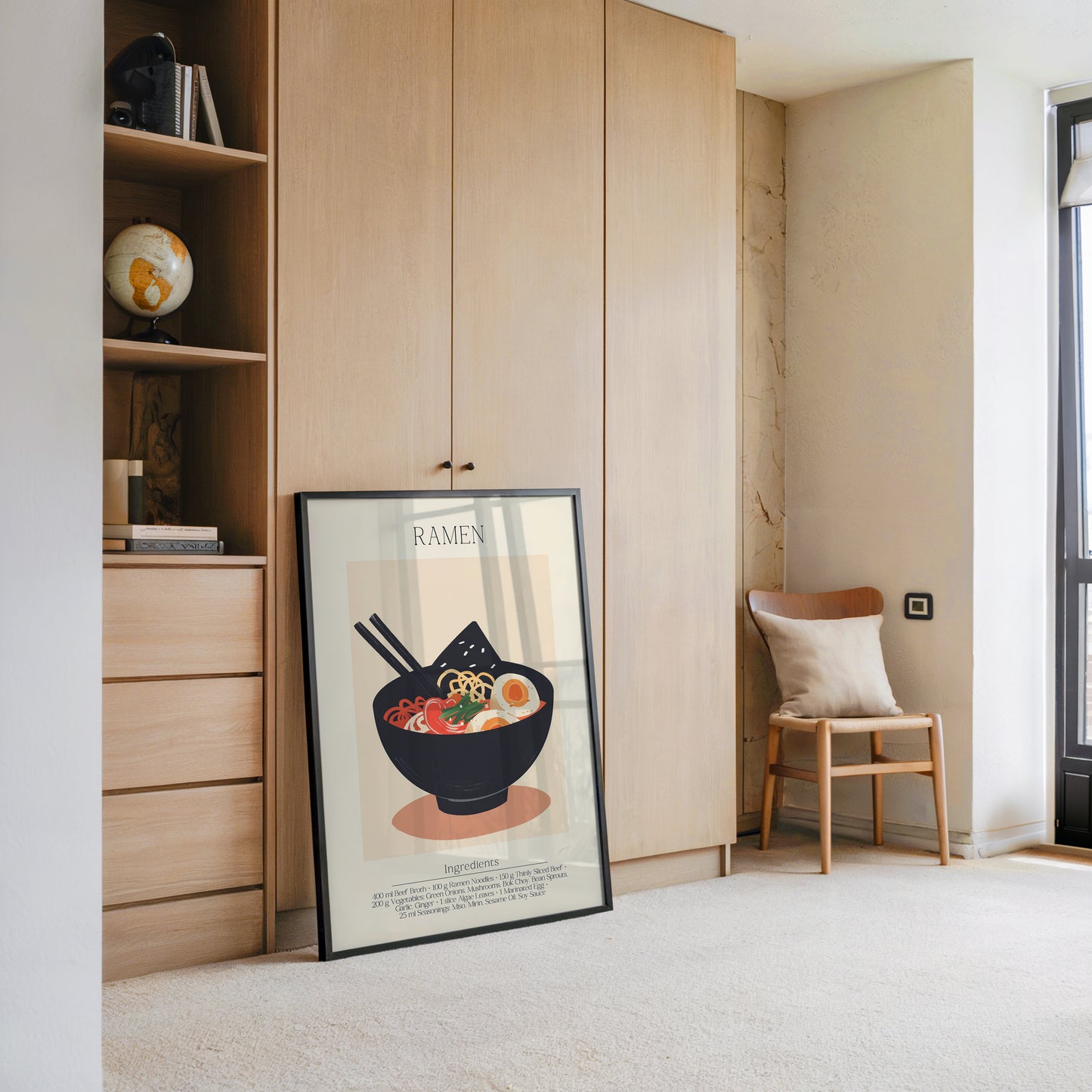 Ramen Schüssel Illustration Retro
