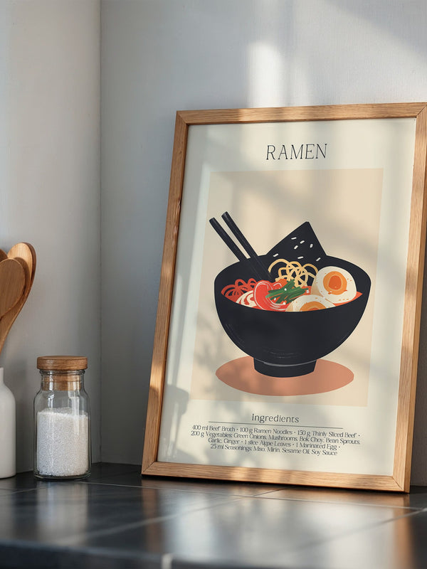 Ramen Schüssel Illustration Retro