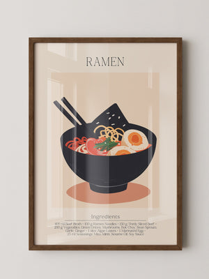 Ramen Schüssel Illustration Retro