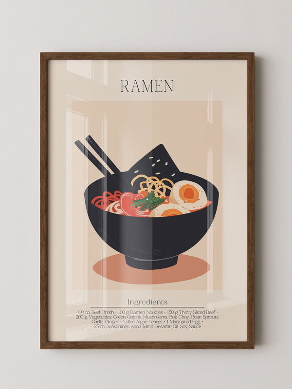 Ramen Schüssel Illustration Retro