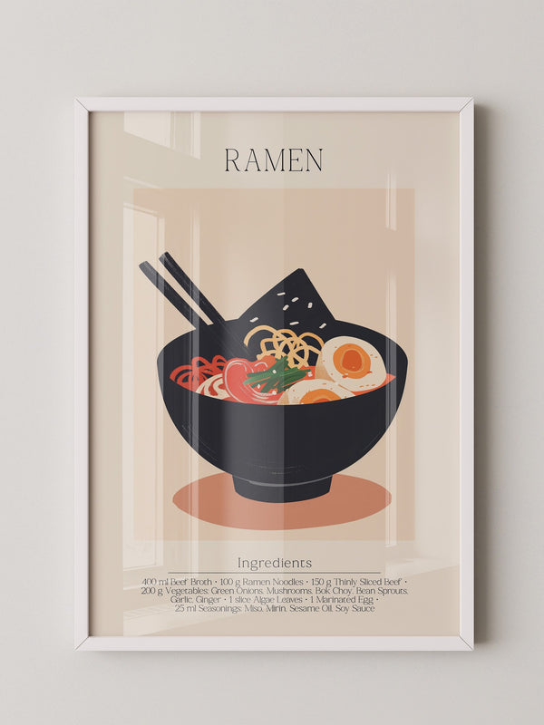Ramen Schüssel Illustration Retro