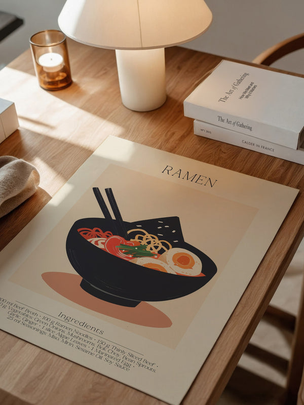 Ramen Schüssel Illustration Retro