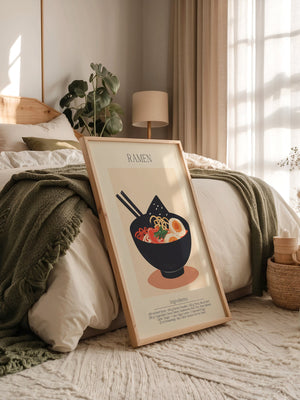 Ramen Schüssel Illustration Retro