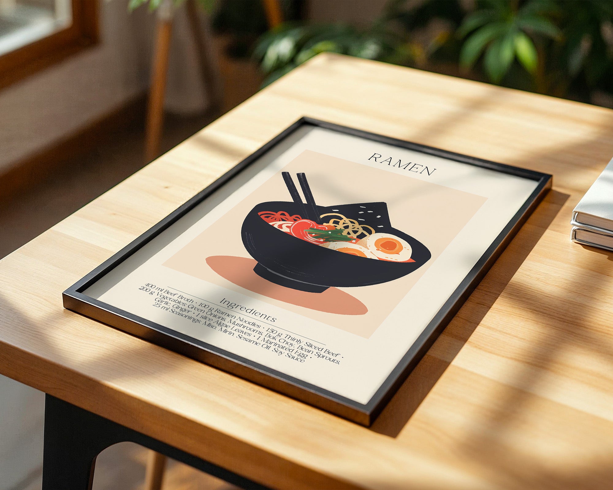 Ramen Schüssel Illustration Retro