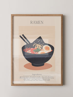 Ramen Schüssel Illustration Retro